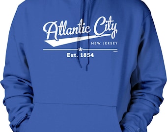 Atlantic City, New Jersey, Est. 1854 Hooded Sweatshirt, HOOD_01192