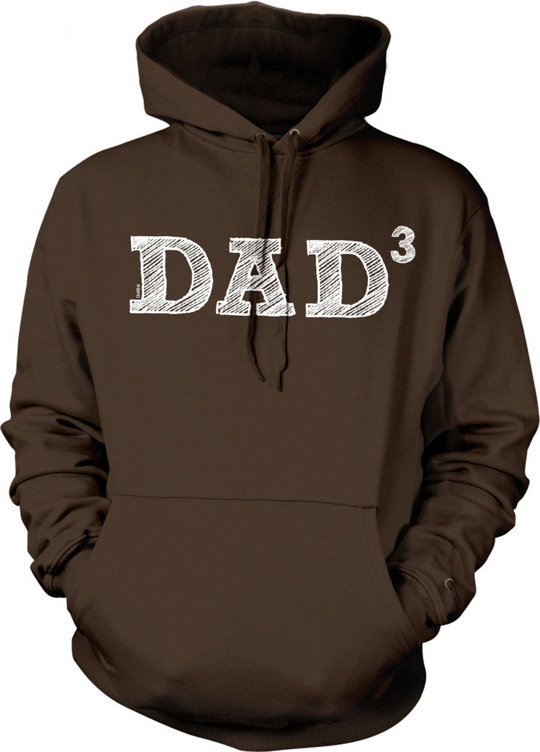 Dad3, Three Kids, Father's Day, Father of Three Hooded Sweatshirt, HOOD ...