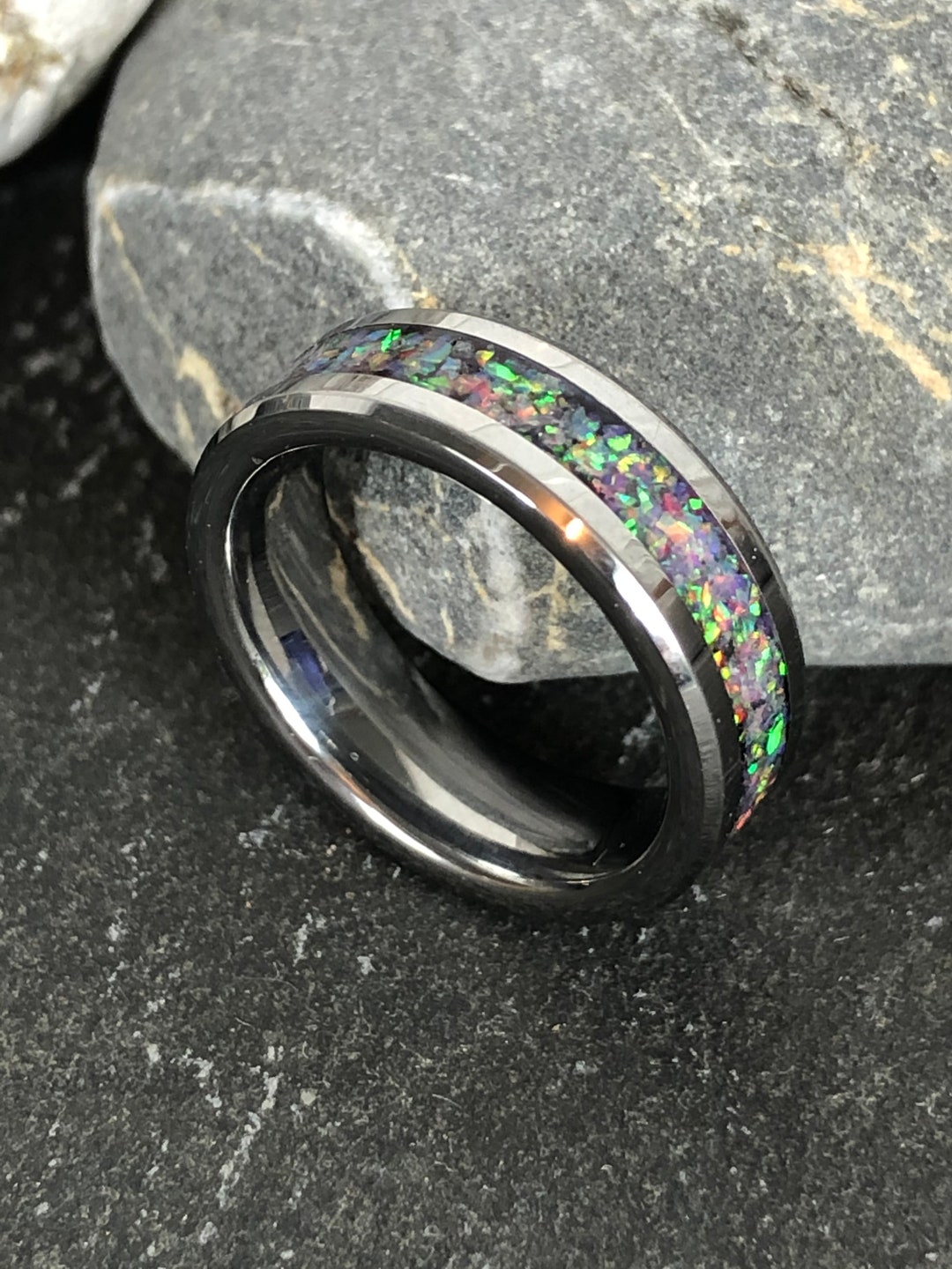 NUNCAD Anello In Tungsteno Argento - 6mm, 7mm, 8mm, Taglia 11.75-32.25, Uomo/Donna - Foto 4