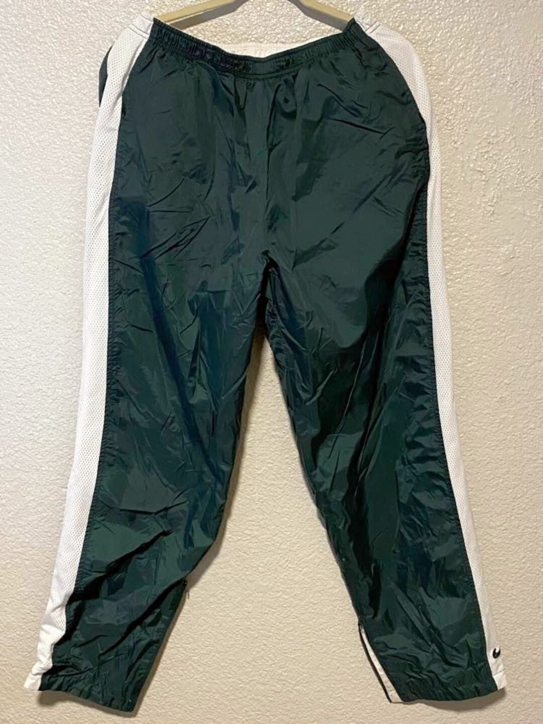 Vintage 80s Nike Mens Track Pants 56323 Athletic Workout Running Nylon