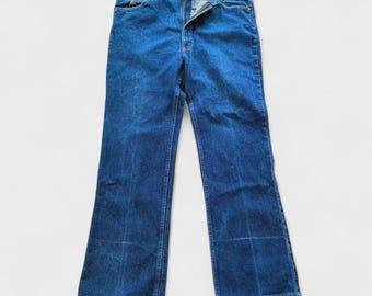 Vintage 1970s Levis 517 Orange Tab Jeans Dark Wash Paper Tag