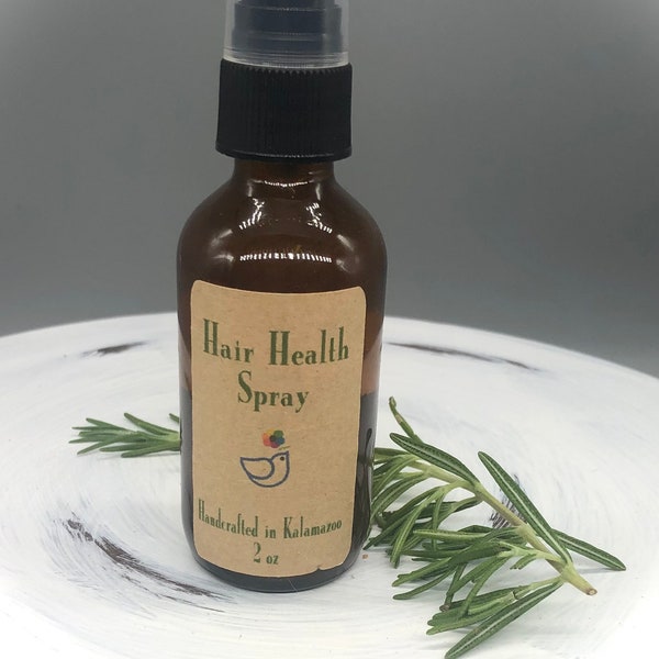 Hair Growth & Health Leave In Spray- helps with damaged brittle hair or hair loss. Aloe rosemary hair spray for hair loss and healthy hair.