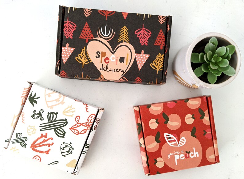 Set of 3 Small Decorative Gift Boxes Gift Card Gift Box Etsy