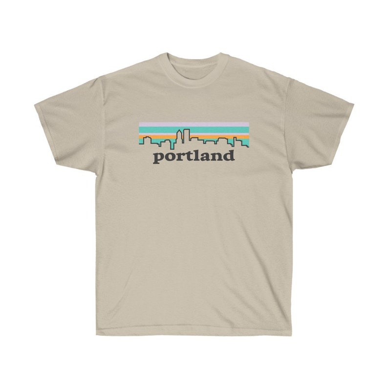 Portland TShirt Skyline Portland Oregon Tshirt Oregon Etsy
