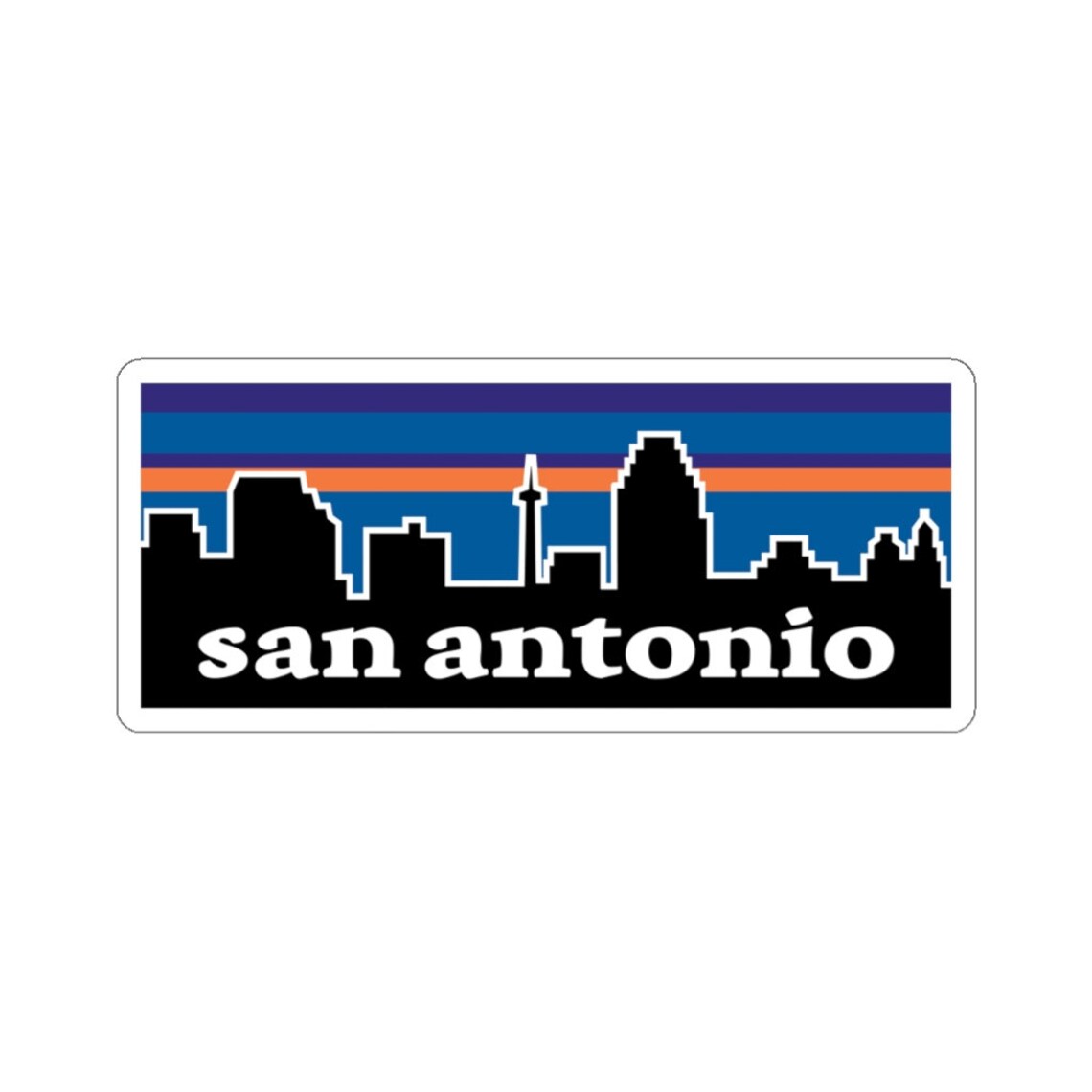 San Antonio Sticker San Antonio Texas Skyline Vintage Etsy