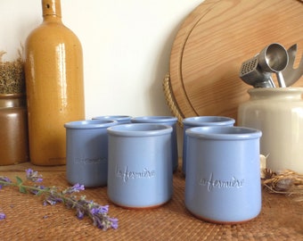 French Yogurt Pots Etsy