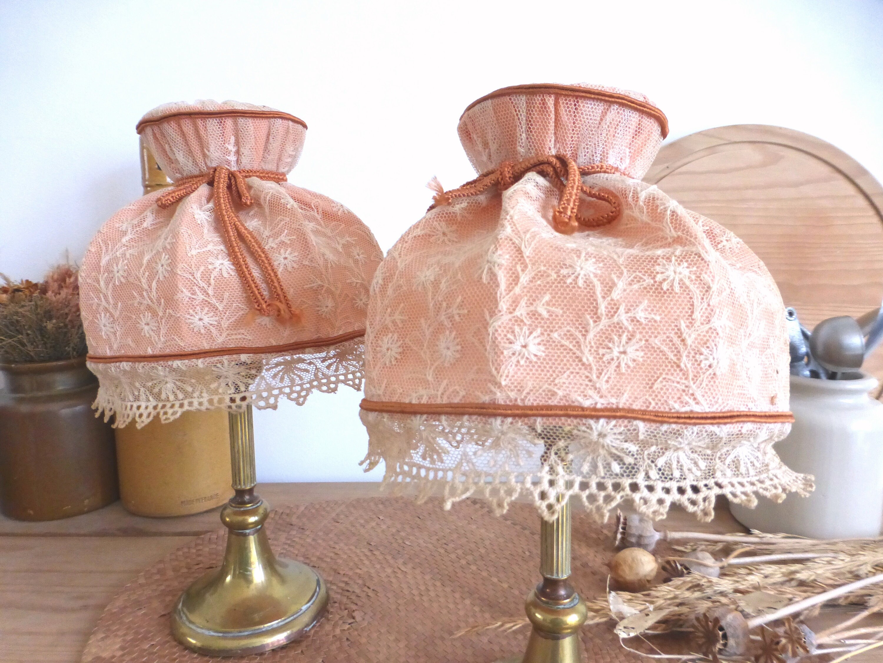 Vintage clip on lamp shades deals