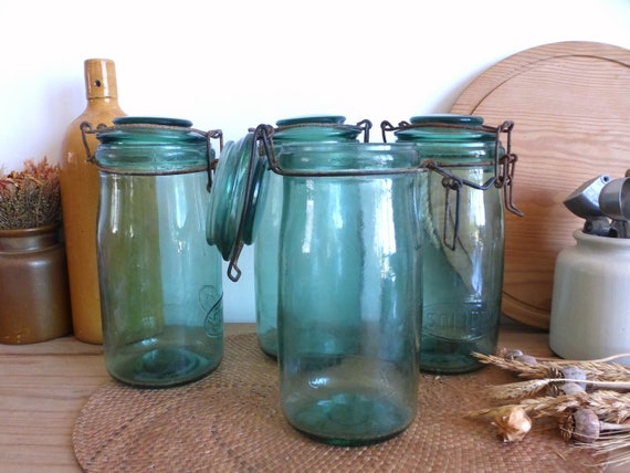 Vintage gran frasco de vidrio cocina almacenamiento de botes rústico casa  de campo decoración del hogar -  México