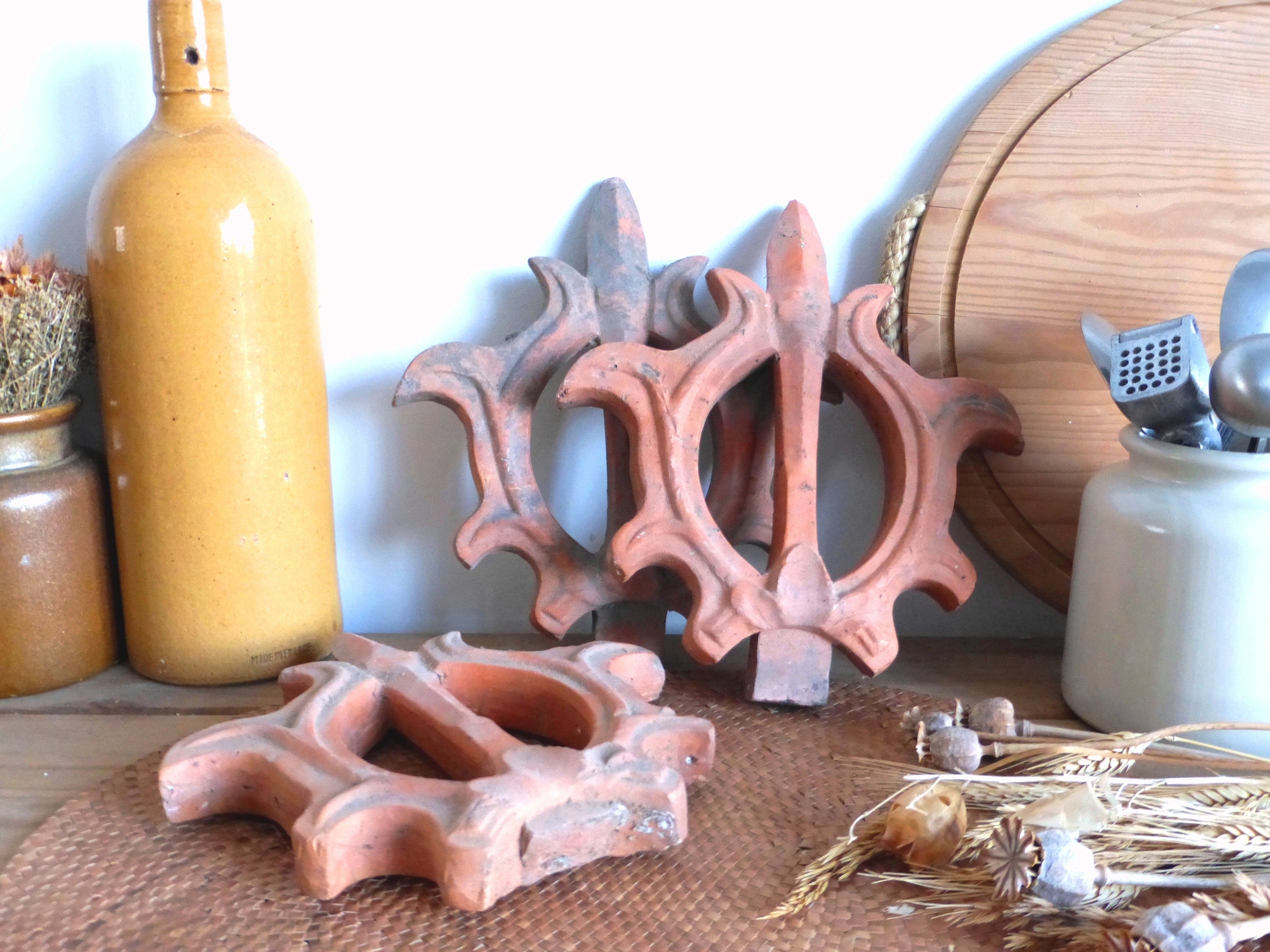 Stunning French Antique Terracotta Roof Finial Ornament Etsy Australia