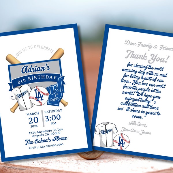 Baseball invitation, Baseball birthday party, kids birthday digital invite