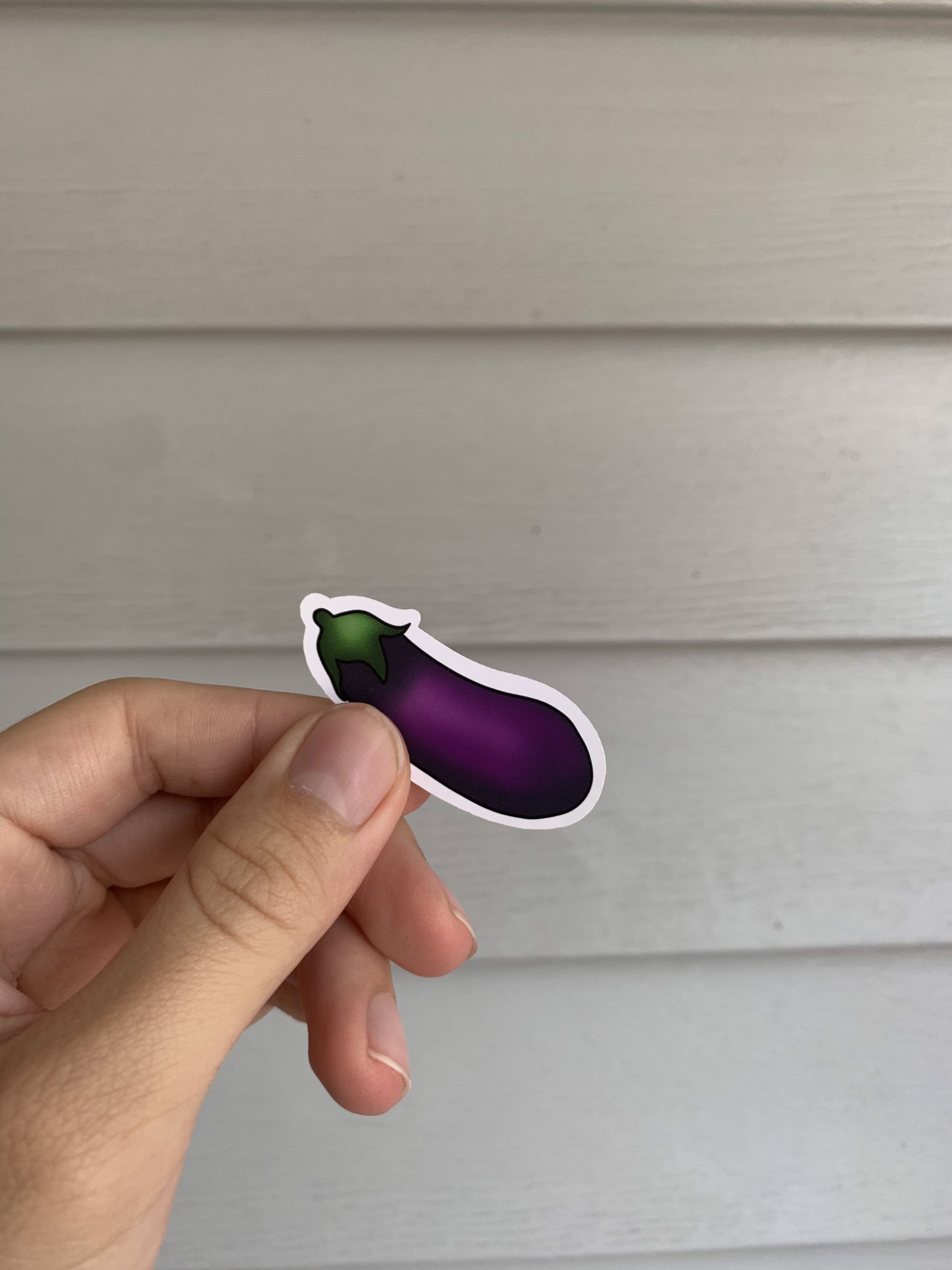 Eggplant Emoji Sticker / Vinyl Sticker / Laptop Sticker / Etsy