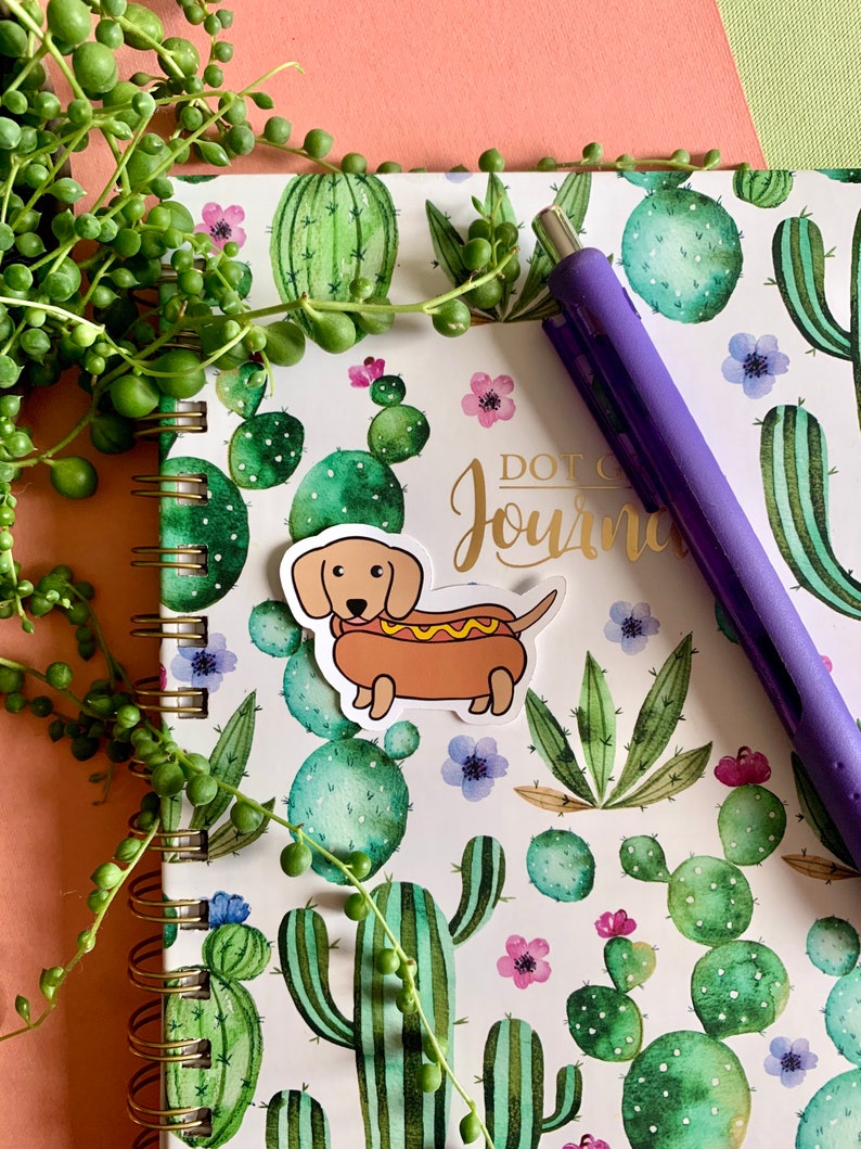 Dackel Sticker / Wiener Hund / WurstHund / Senf Hot Dog / Etsy