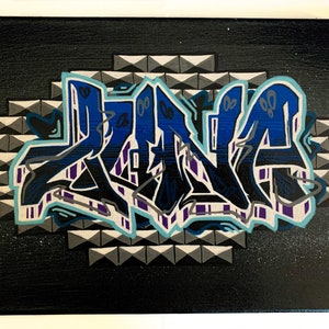 Custom Name Graffiti Canvas Wall Art Spray Paint - Graffiti Art