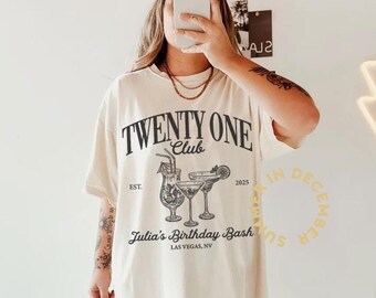 Custom 21st Birthday shirt, Custom Birthday Shirt, Girls birthday shirt, 30th 40th 50th.. Birthday gift, Birthday Party Shirt