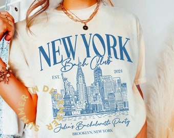 New York Bachelorette Party TShirts, Custom Bachelorette, Luxury bachelorette, NYC Bach Club, Bridal Party Gift