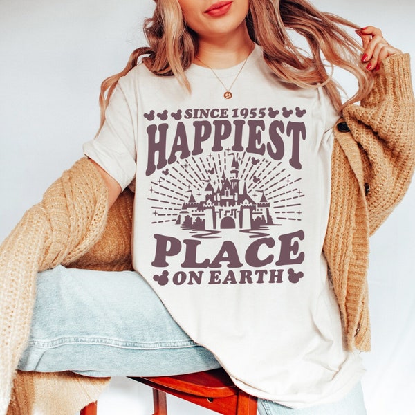 Happiest Place on Earth Shirt, Vacation Shirt, retro castle shirt, women shirt