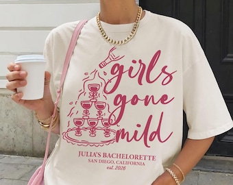 Girls Gone Mild Bachelorette Shirt, Slumber Party, Girls Night In Custom Tee, Bridesmaid Shirts For Sleepover Tee
