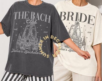Personalized Magic Castle Bachelorette Party, The Bach Club Shirt, WDW Wedding Shirt, Disney Bachelorette
