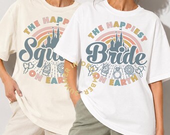 Happiest Bride on Earth Shirt, Disney bachelorette, bride to be, bride squad shirt, Bridal Party Shirt