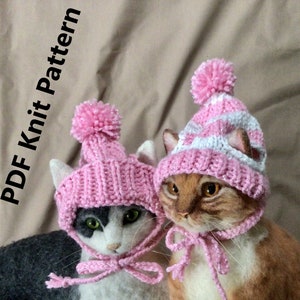 knit hat pattern, hats for cats, knit caps, beanie, cat hats, pet patterns, pet hats, hats, pet costume, cat costume, I love cats, cats