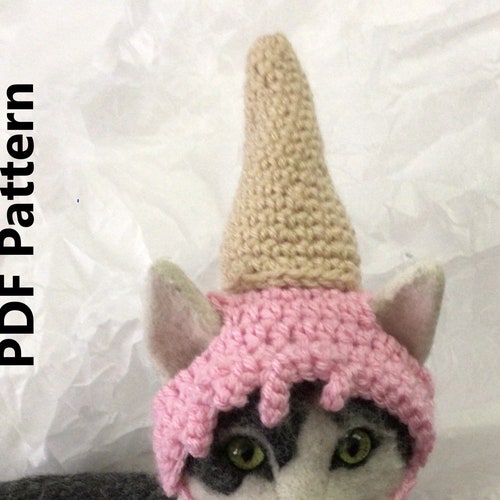 Crochet Pattern Upside Down Ice Cream Cone Ice Cream Cone Etsy