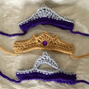 Tiara pattern, tiaras for pets, Oona Patterns, hats for cats, crochet, crochet pattern, tiaras for cats, crown pet pattern, princess tiaras