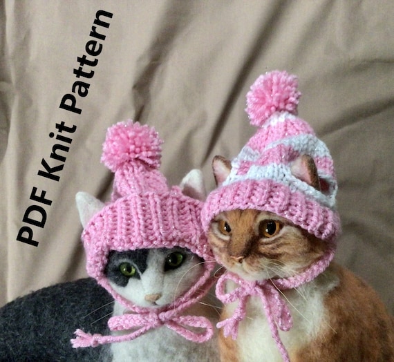 Jirafa Fuera Colonial Knit hat pattern hats for cats knit caps beanie cat hats - Etsy España