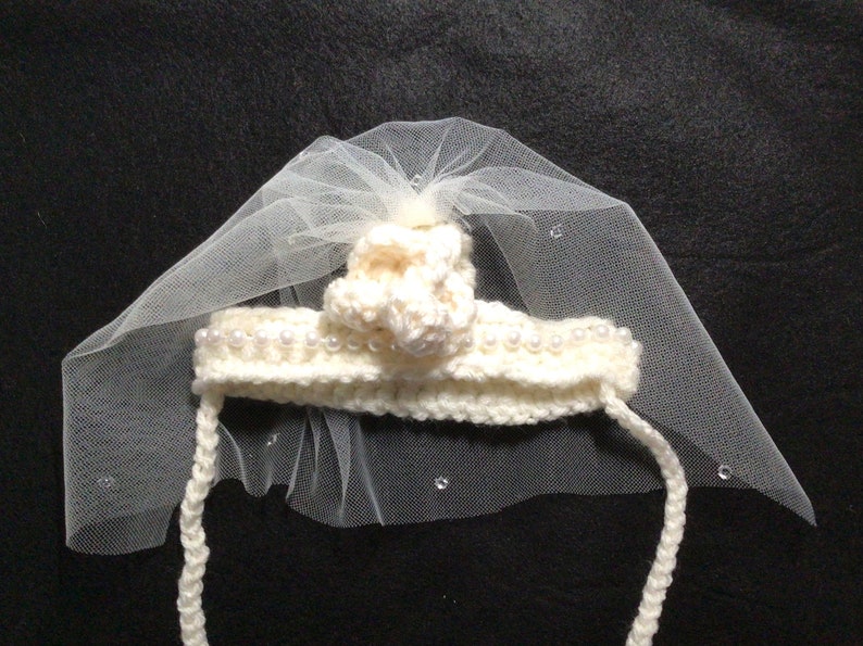 Wedding veil, wedding, hats for cats, crochet pet hat, cat hat patterns, patterns, crochet, pet crochet, cat costumes, pet costumes image 3