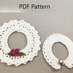 Cat collar pattern, pet pattern, crochet pattern, vintage lace collar pattern, Oona Patterns, patterns for pets, patterns for cats