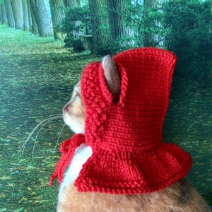 Cappuccetto Rosso lavorato a maglia, modello cappello da gatto, modelli Oona, modello lavorato a maglia, fiabe di Grimm, modello cappello da compagnia, modello fiaba, maglia, modelli immagine 2