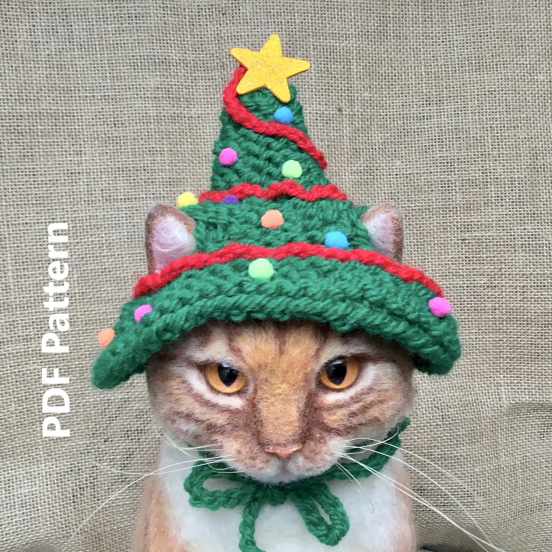 Christmas Tree PDF Pattern Knit Hat 