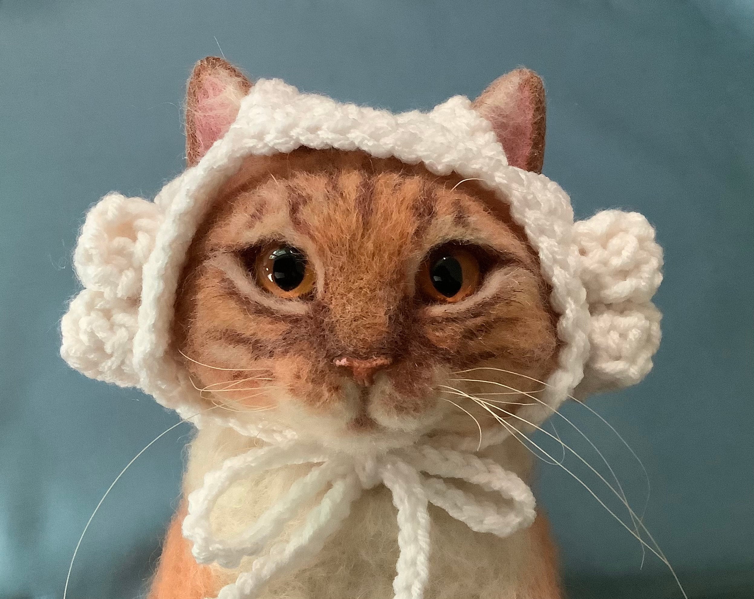 Powdered Wig Crochet Pattern, Cat Hat Pattern, Pet Pattern
