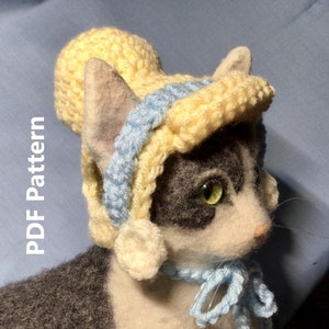 Cinderella hat, crochet pattern, hats for cats, Cinderella pattern, crochet hat pattern, Oona Patterns, crochet, cat hats, cat costumes
