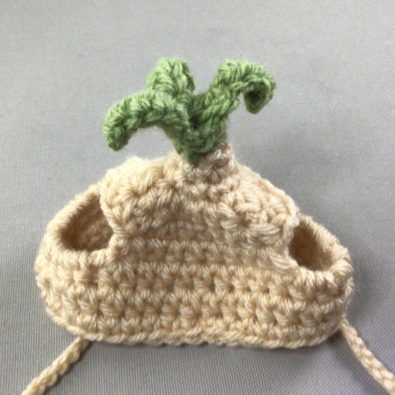 Veggie crochet pattern for pets, crochet pattern, cat hat pattern, animal hat pattern, carrot, onion, radish, veggie pattern, patterns image 3