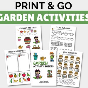 Trädgårdsaktivitetsblad | Förskoleinlärning i maj Print & Go | Utskrivbart aktivitetspaket | Utbildningsresurser