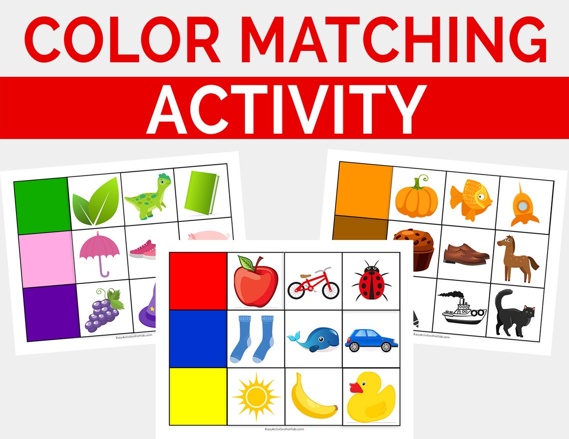 Color Matching Activities Homeschool Printable Learning - Etsy