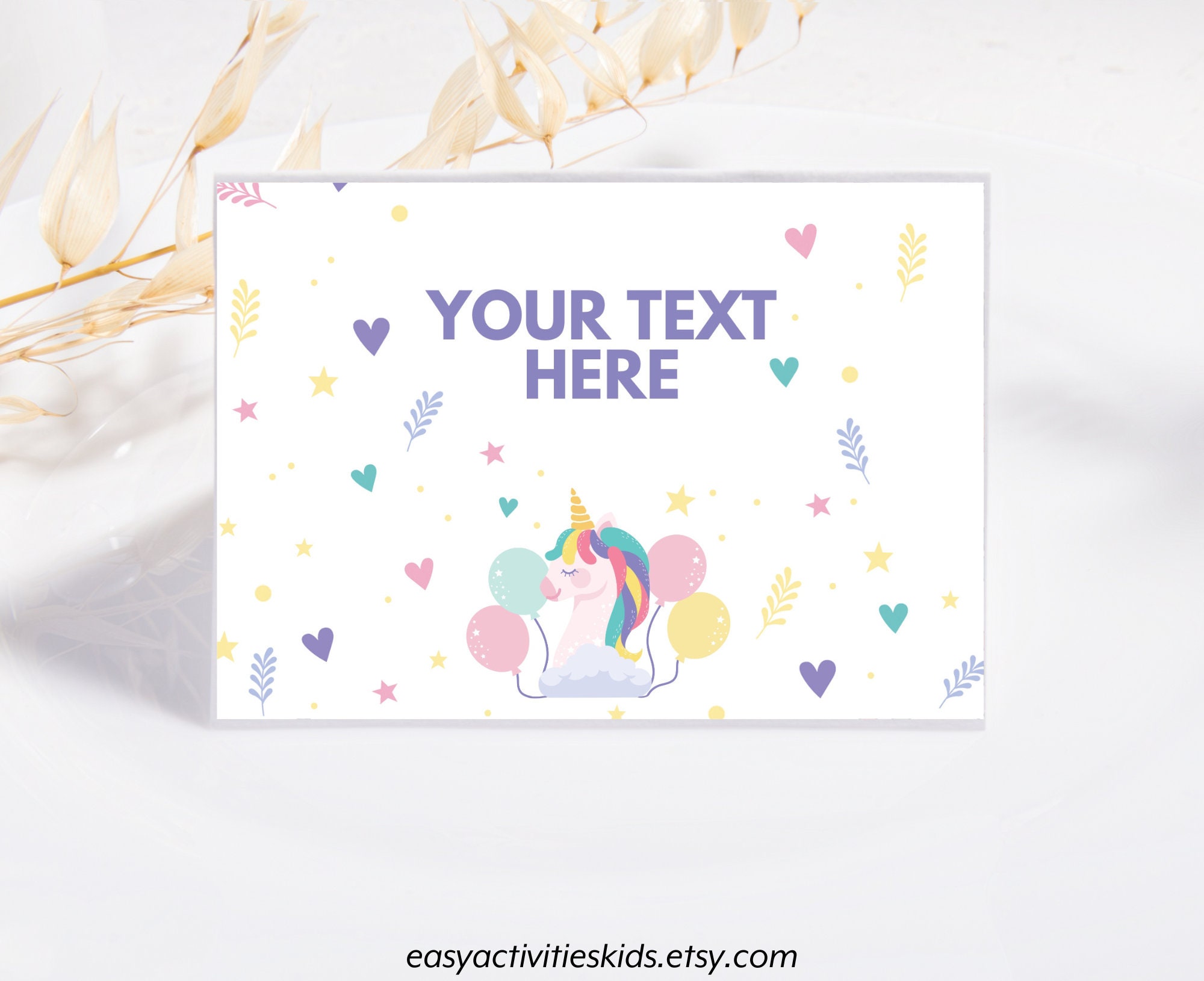 Editable Unicorn Food Labels Birthday Rainbow Pink Magic Party - Etsy