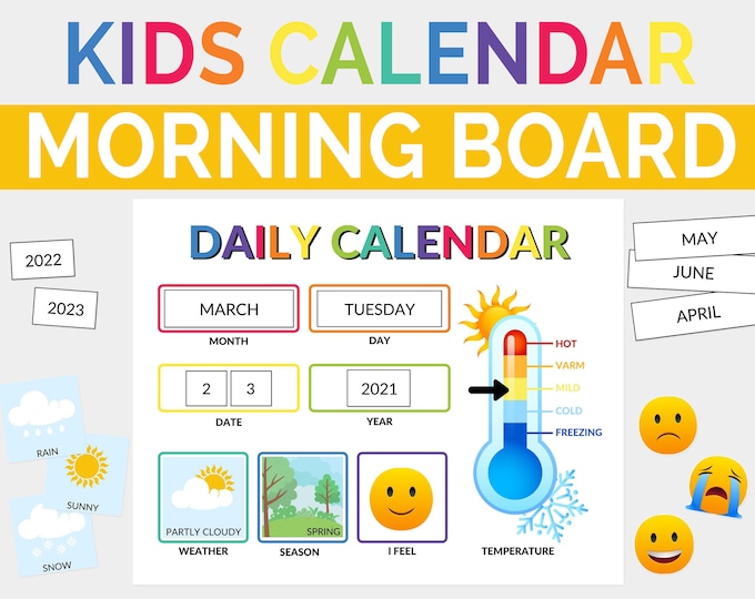 Editable Morning Board - Circle Time Cards - Toddler Routine Chart ...