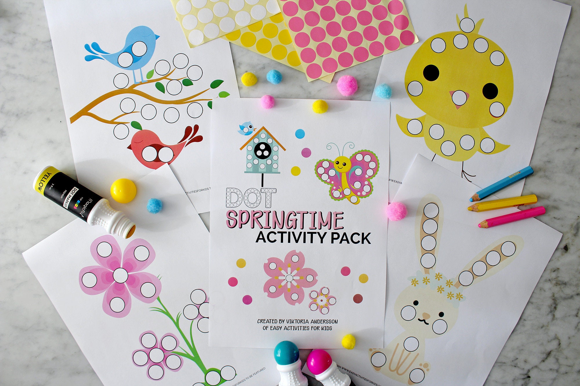 Dot Spring Activity Pack, Preschool Season Do-a-dots Worksheets ...