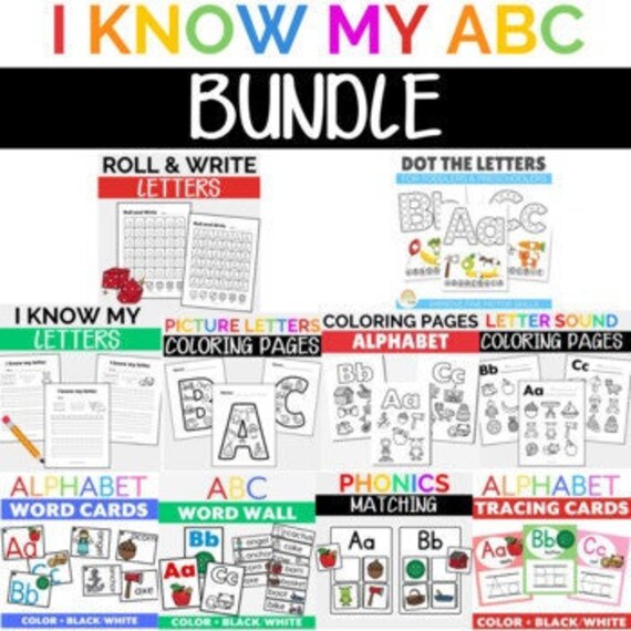 Letter of the Week Bundle now I Know My Abc's Alphabet - Etsy