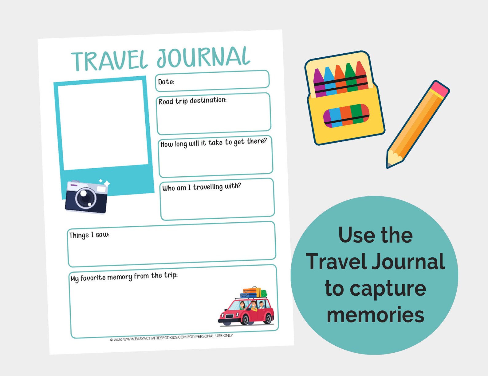 Road Trip Activity Pack | Printable Travel Games for Kids | Printable ...