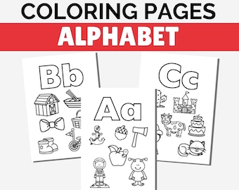 Alphabet Coloring Pages | Printable Coloring Pages for Kids | ABC Printable Letters Coloring Pages for Preschool, Kindergarten