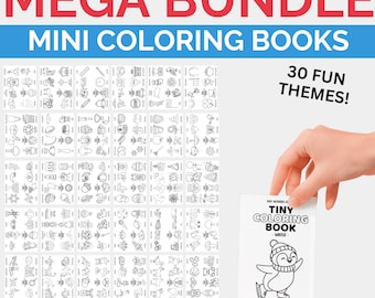Mega Bundle 30 Mini Coloring Books, Holidays, Seasons, Animals, Printable Coloring Pages for Kids Preschool, Printable Coloring Book Set