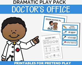 Doctor's Office Dramatic Play Pack | Pre-K Pretend Play Printables | Educational Resources