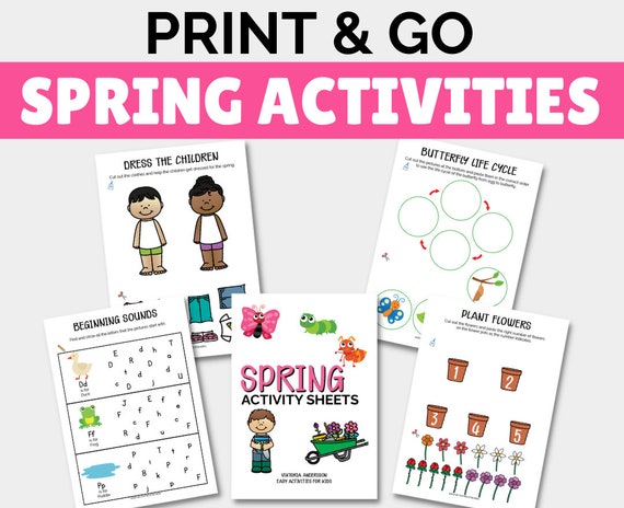 Toddler and Preschool Spring Learning Activities Packet