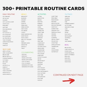 Editable Kid Routine Daily Routine Cards for Kids, Editable Visual Schedule, Toddler Chore ...