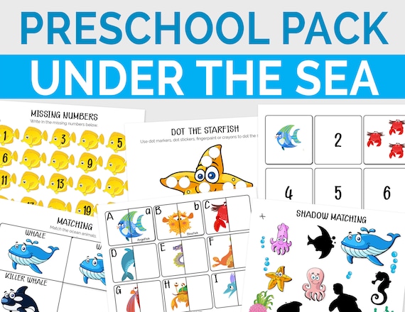 Under the Sea Theme Activities Pack  Preschool Learning