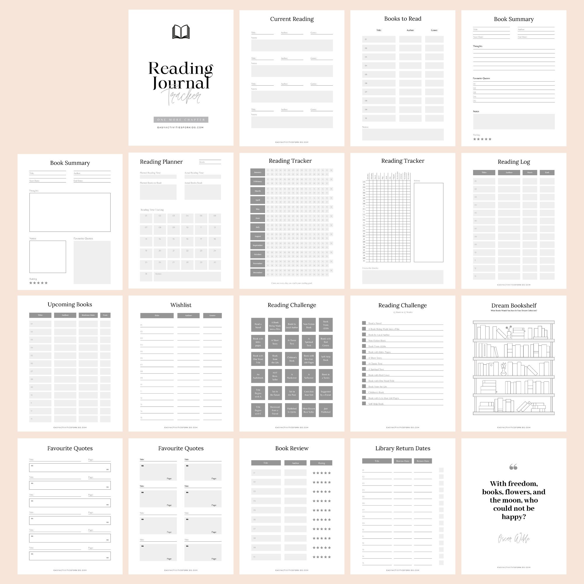 Reading Planner | Printable Reading Journal | Book Planner | Reading ...