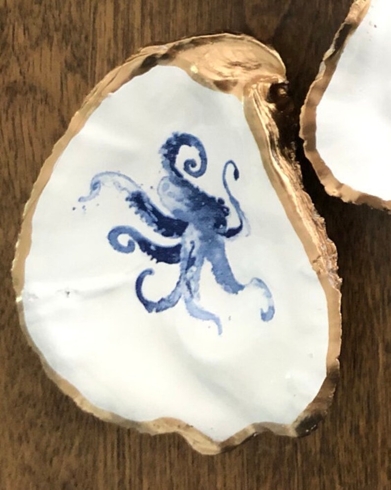 Decoupaged Oyster Shells Etsy