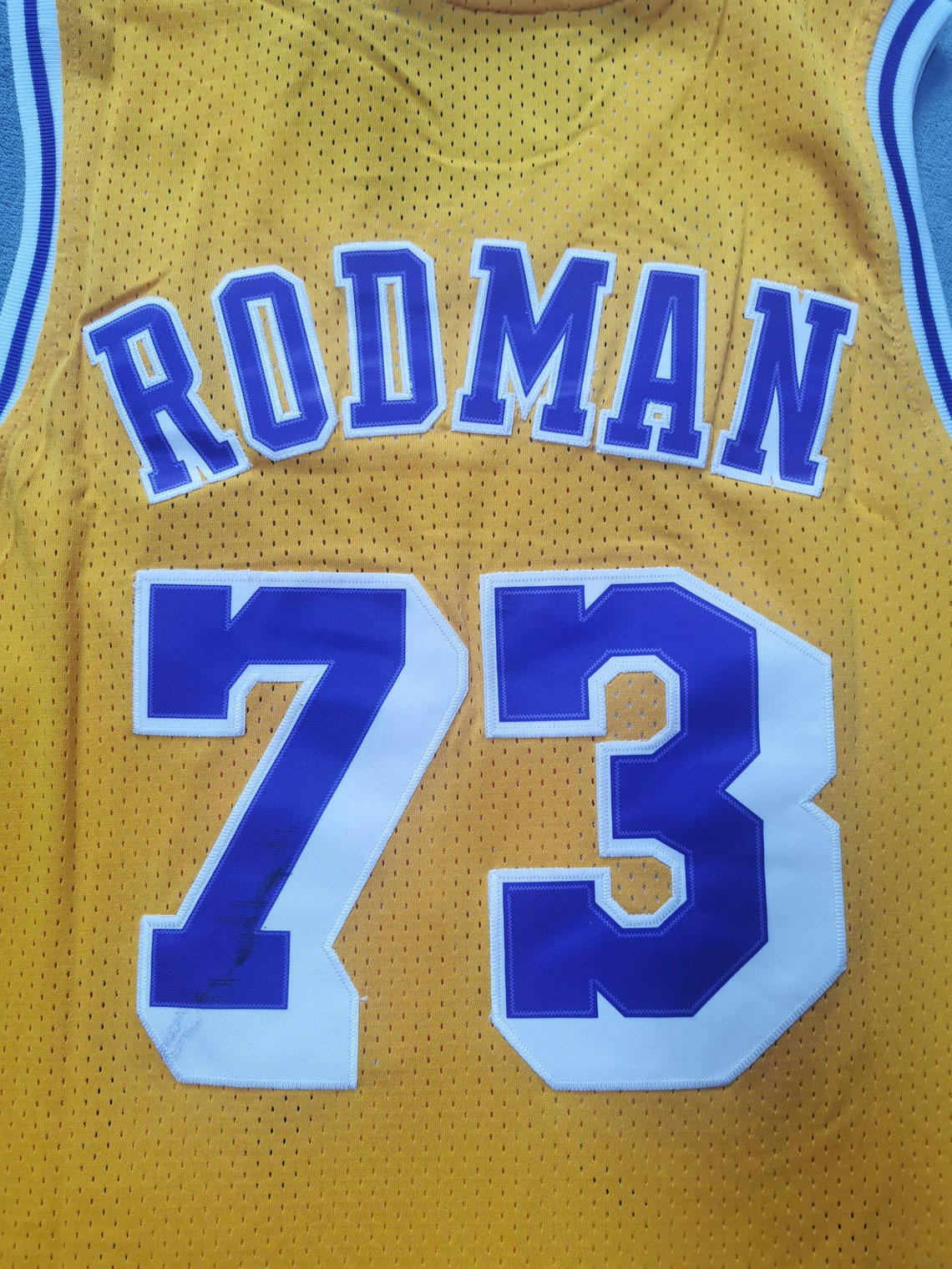 Vintage 73 Dennis Rodman Basketball Jersey Lakers 73 Etsy